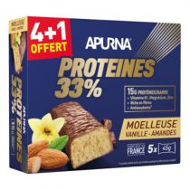 Boîte 5 Barres 45g HyperProtéinée Apurna Proteines 33% Moelleuse