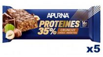 Boîte 5 Barres 45g HyperProtéinée Apurna Proteines 35% Crunchy