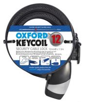 Cadenas Antivol OXC Key Coil 12 Noir 12x1500mm