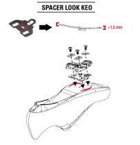 Entretoises de Compensation Keo Spacer Pédales Look Route - Semelles Plates - Sachet de 2 en 1.5mm - Compatibles Keo