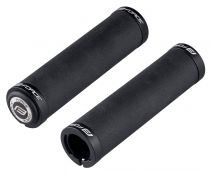 Grips Force BOND Silicone Noir avec Fixation pour Cintre MTB