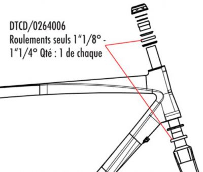 Roulements De Direction Vélo ACB - Lot De 2, 40.5x49.5x6.5 Mm, Acier Chromé - Pour Jeu De Direction Inférieur - 7