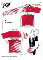 Maillot MC `Roulons Ensemble Contre Le Cancer` Zip Sép. Rouge