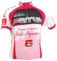 Maillot MC Ferrus Team Fminin Midi-Pyrnes Zip Intgral