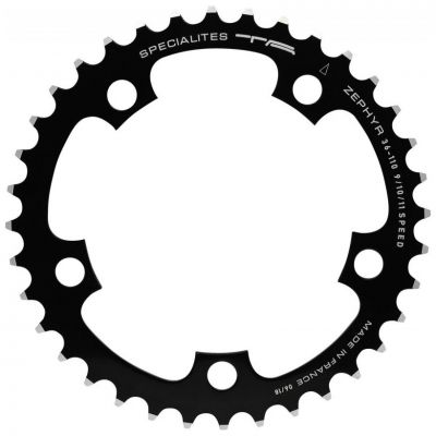 Plateau route d. 110 ext. 46dts noir alu cnc - Accessoire Vélo